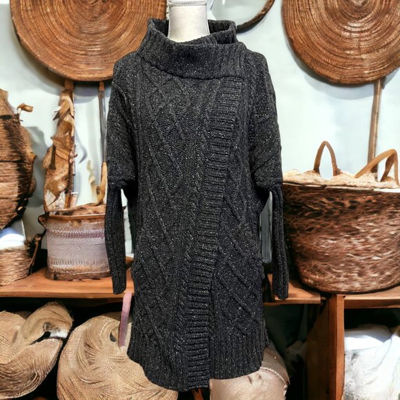 Prana Delaney Gray Cable Knit Cardigan Sweater Duster XS - Picture 2 of 10